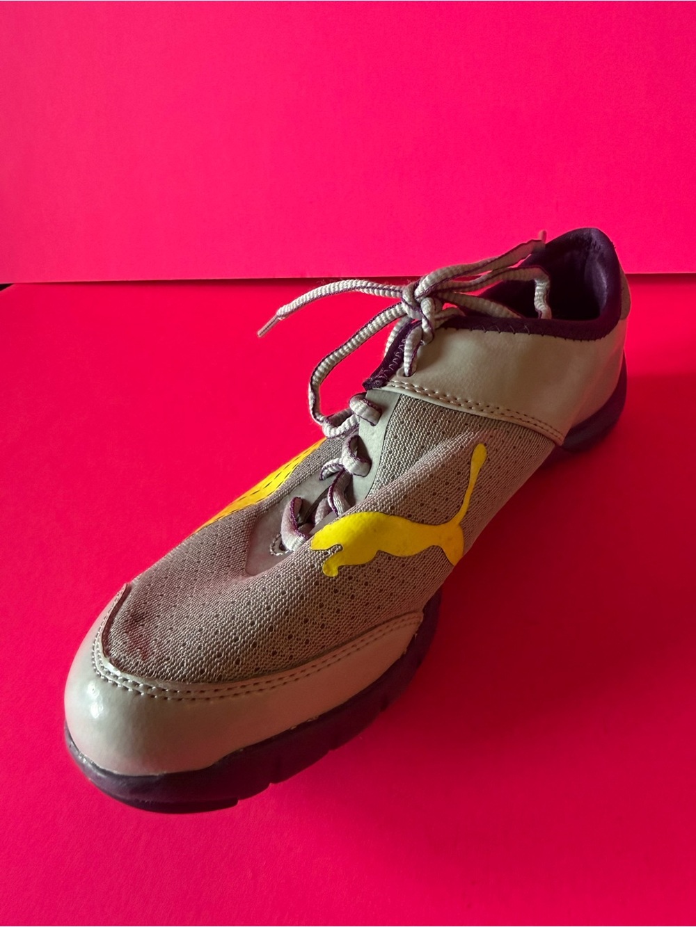 Puma Men's Olive Green and Yellow Low-Profile Sneaker